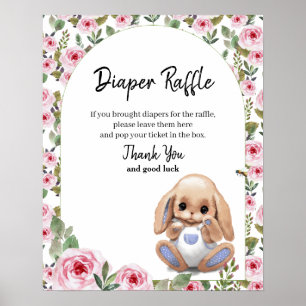 Charm Diaper Raffle Sign Baby Duster Poster