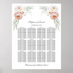 Charm Dusty Rose Blume Hochzeitssattel Poster