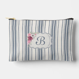 Charm Französischer Bauernhof Blau und Weiß Streif Zubehörtasche