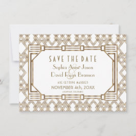 Charm Gold Black Great Gatsby 1920er Save the Date