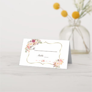 Charm Gold Blush Pink Bläserne Hochzeit Tischnumme Platzkarte