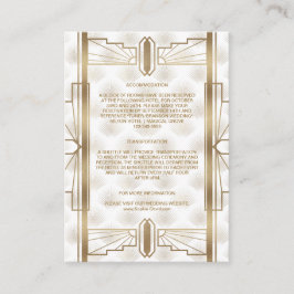Charm Gold Great Gatsby Art Deco Hochzeit Details Begleitkarte