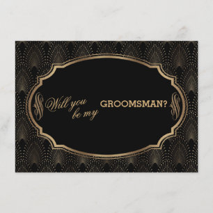 Charm Great Gatsby Art Deco Wedding TRAUZEUGE Einladung