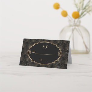 Charm Great Gatsby Vintag Art Déco Wedding 1920 Platzkarte