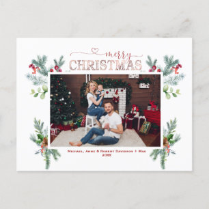 Charm Holidays Family Foto Gold Frohe Weihnachten