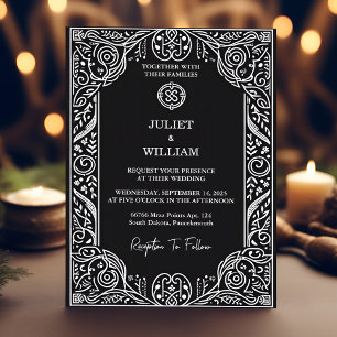 Charm keltisch Nordic Mittelalter Scroll Einladung