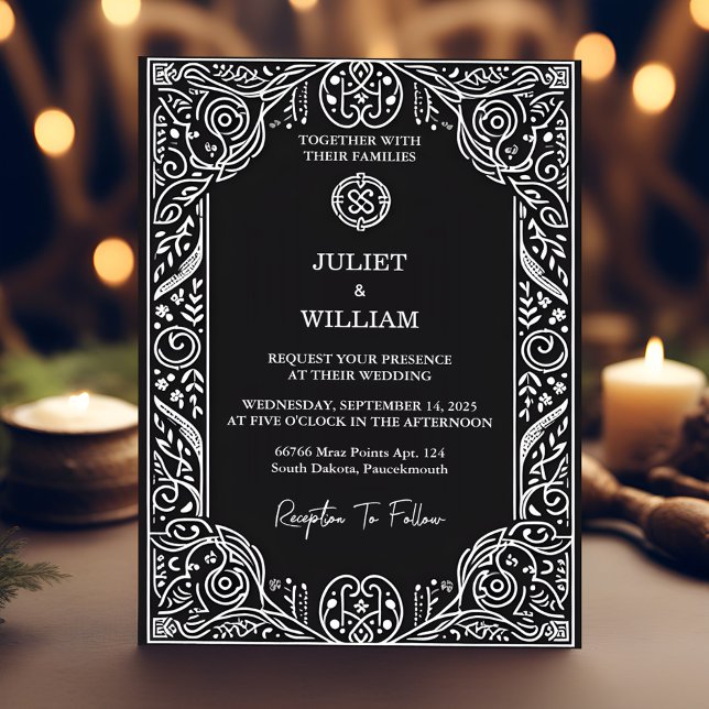 Charm keltisch Nordic Mittelalter Scroll Einladung (Von Creator hochgeladen)