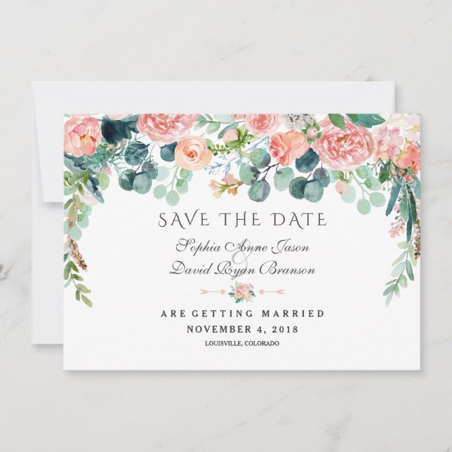 Charm Lavender Lila Blumenblüte Save the Date (Vorderseite)