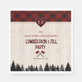 Charm LumberJack und Jill Wedding 30 Jahre Serviette