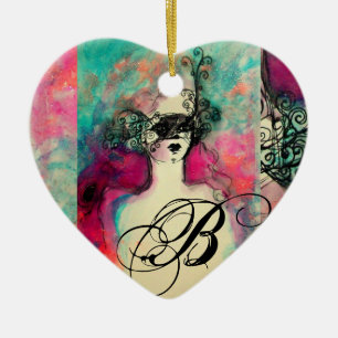 CHARM MONOGRAM, Herz Keramikornament