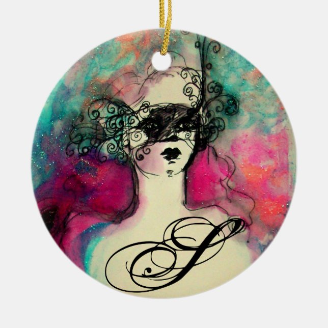 CHARM MONOGRAM KERAMIKORNAMENT (Vorne)