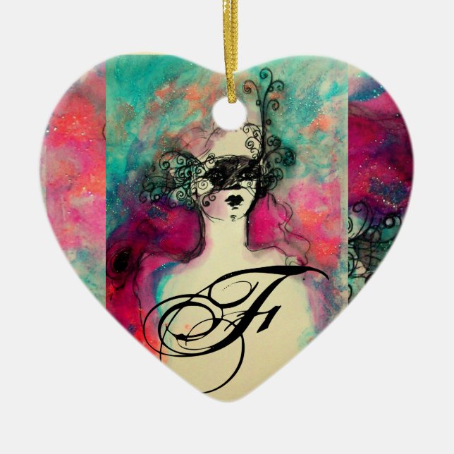 CHARM MONOGRAM KERAMIKORNAMENT (Vorne)