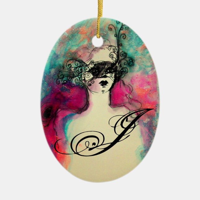 CHARM MONOGRAM KERAMIKORNAMENT (Vorne)