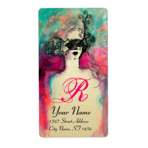 CHARM MONOGRAM, rosa schwarz blau