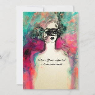 CHARM MONOGRAM , Sweet 16 Masquerade Party Einladung