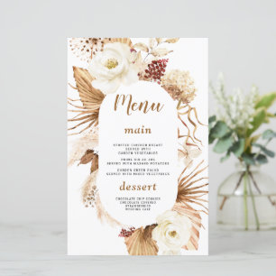 Charm Pampas Grass White Blume Geburtstagsmenü