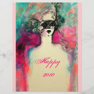 CHARM / Pink Gold Floral Glitzern Flyer