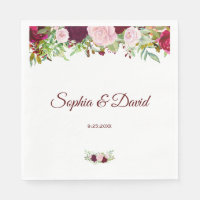 Charm Rustic Burgundy Marsala Floral Wedding