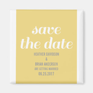 Charm Save the Date Magnet, Gelb Magnet