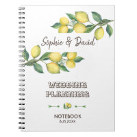 Charm Watercolor Lemon Tropischer Hochzeitsplaner