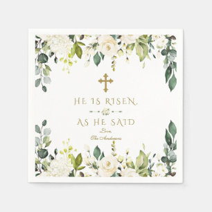 Charm White Cream Blume ist er Gold Oster Rised Serviette