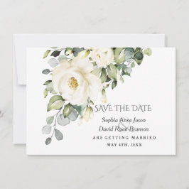 Charm White Watercolor Blume Blütenhochzeit Save The Date