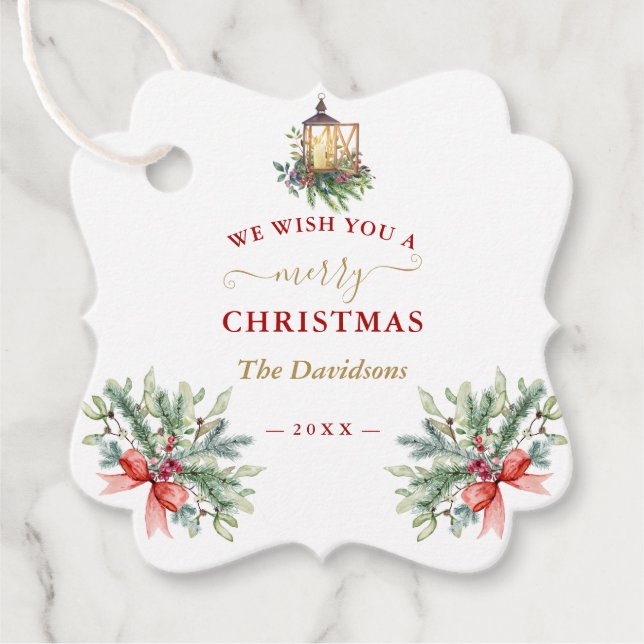 Charm Wir wünschen Ihnen einen frohen Weihnachtskr Geschenkanhänger (Vorderseite)