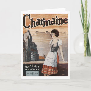 Charmaine Vintage Songbook Cover Karte