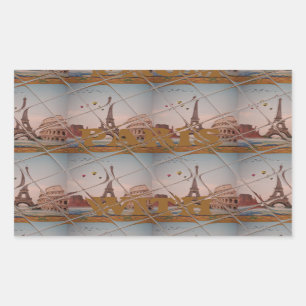  Charmant From Paris With Love J'aime Paris Design Rechteckiger Aufkleber