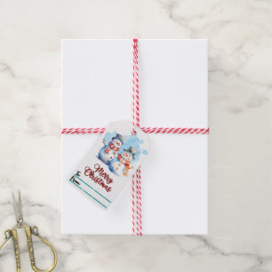 Charmant handgefertigte Weihnachtsmarken mit Schne Geschenkanhänger