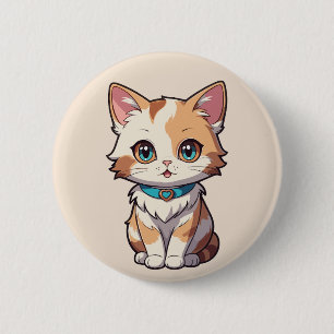 Charmant Niedliches Katzendesign Button