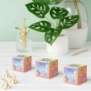 Charmante Animal Friends Babydusche farbenfroh zur Geschenkschachtel