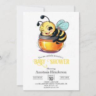 Charmante Bee Baby Dusche Einladung