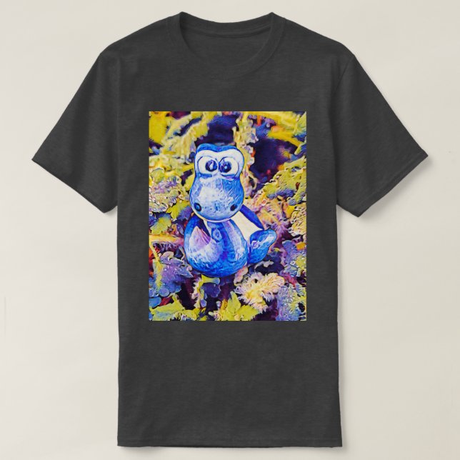 Charmante blaue Schlange 4 T-Shirt (Design vorne)
