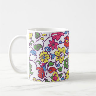 Charmante Blume: Nahtlose Gartentextur Kaffeetasse