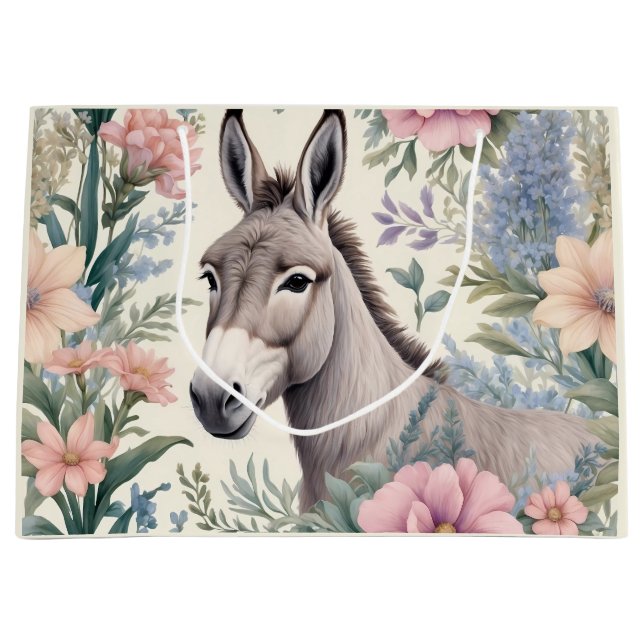 Charmante Blume von Donkey Pastel Große Geschenktüte (Vorderseite)