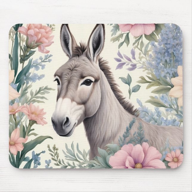 Charmante Blume von Donkey Pastel Mousepad (Vorne)