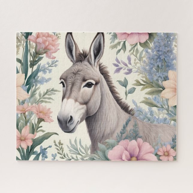 Charmante Blume von Donkey Pastel Puzzle (Horizontal)