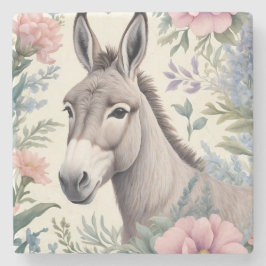 Charmante Blume von Donkey Pastel Steinuntersetzer