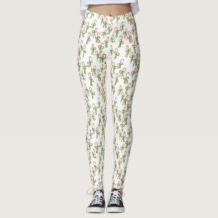 Charmante Candycane Bows Weihnachten Weihnachten W Leggings