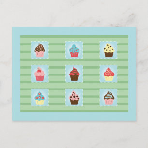 Charmante Cupcakes Postkarte