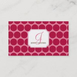 Charmante Dots Business Cards - Rot/Rosa Visitenkarte