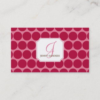 Charmante Dots Business Cards - Rot/Rosa Visitenkarte