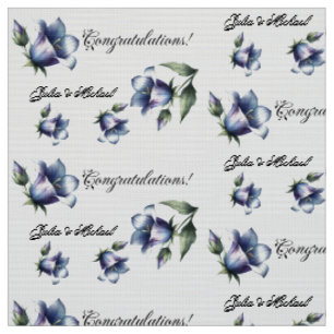 Charmante, elegante Bell Blume Wasserfarben Stoff