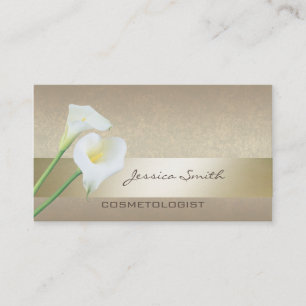 Charmante elegante Luxus Golden Calla Lilie Visitenkarte