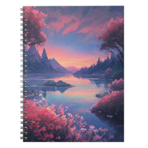 Charmante Embrace am See Notizblock