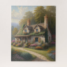charmante Fantasy Hütte Illustration Puzz Puzzle