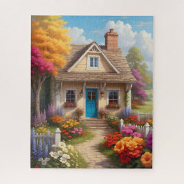 charmante Fantasy Hütte Illustration Puzz Puzzle