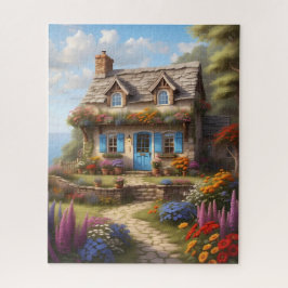 charmante Fantasy Hütte Illustration Puzz Puzzle