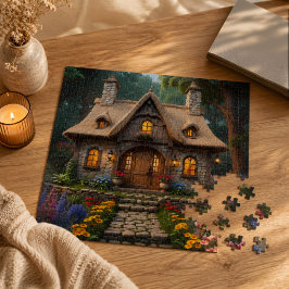 charmante Fantasy Hütte Illustration Puzz Puzzle